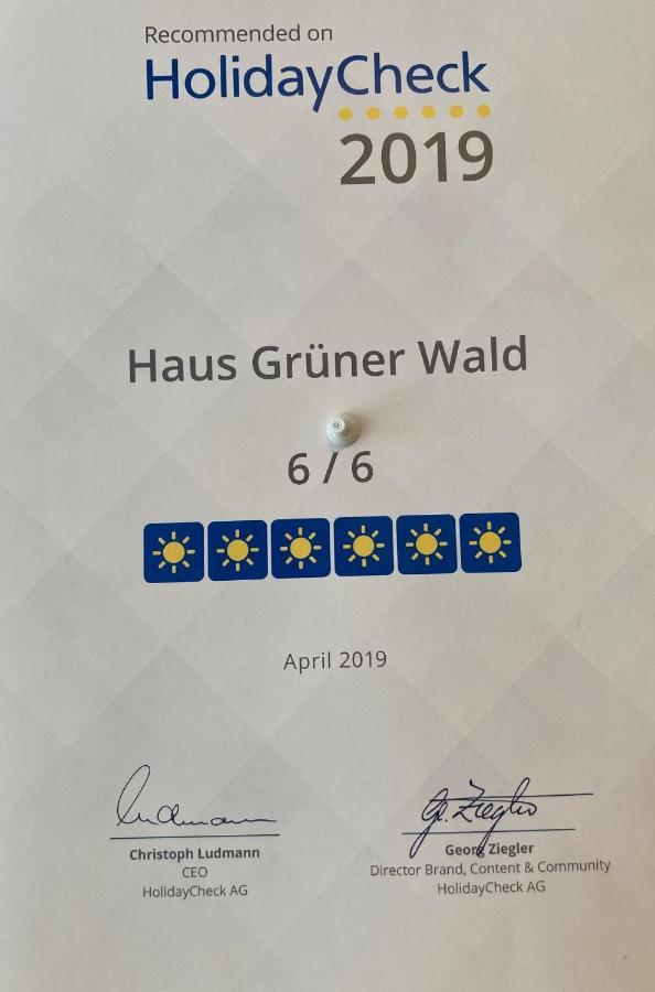 דירות בארטהולומאברג Haus Gruener Wald מראה חיצוני תמונה